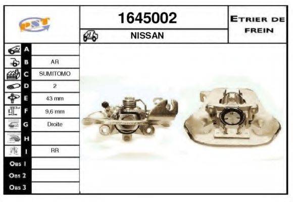 SNRA 1645002 Гальмівний супорт