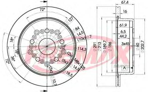 FREMAX BD1040 гальмівний диск