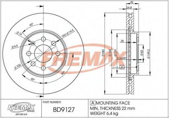 CHEVROLET 93 339 127 гальмівний диск