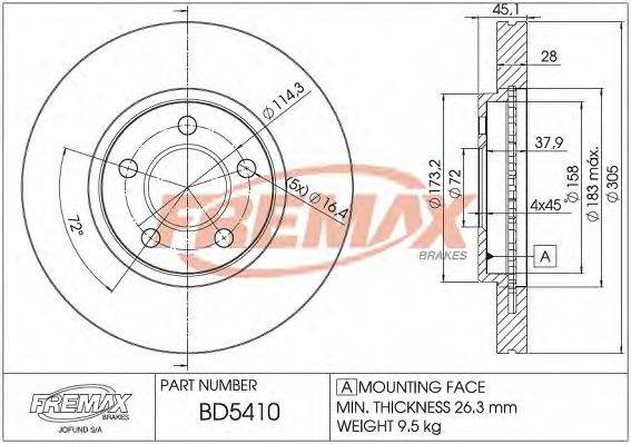 FORD 3W1Z 1125 AA гальмівний диск
