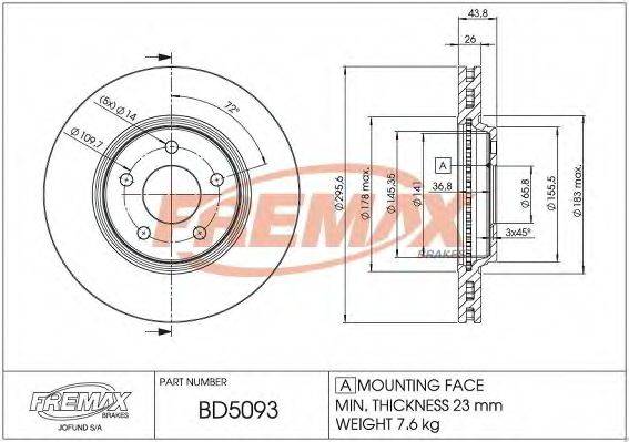 CHEVROLET 22705375 гальмівний диск