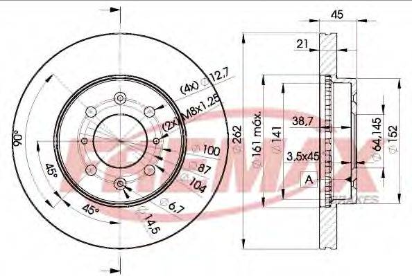 AUTODISTRUBUTION 5113 гальмівний диск