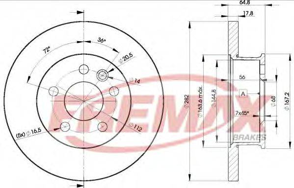 FREMAX BD3012 гальмівний диск