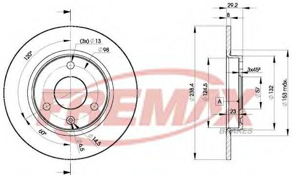 AUTODISTRUBUTION 4155 гальмівний диск