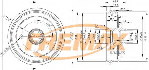 KAWE 40137 Гальмівний барабан