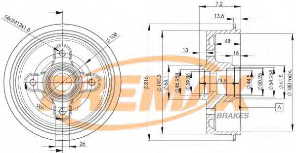 KAWE 40042 Гальмівний барабан