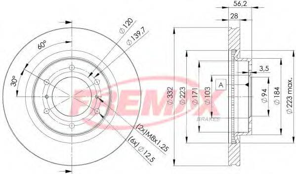 FREMAX BD7113 гальмівний диск