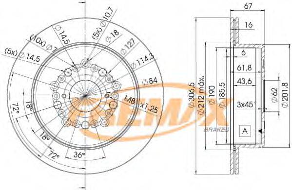 FTE BS5080 гальмівний диск