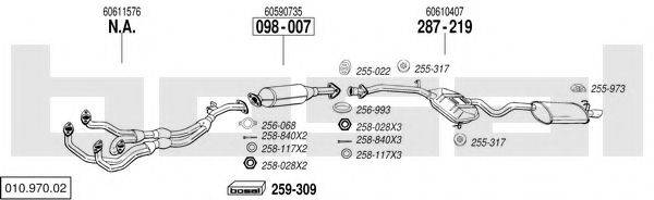 BOSAL 01097002 Система випуску ОГ