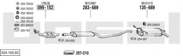 BOSAL 02415263 Система випуску ОГ