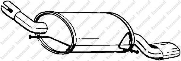 VAUXHALL 58 52 282 Глушник вихлопних газів кінцевий