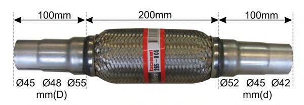 BOSAL 265005 Гофрована труба, вихлопна система