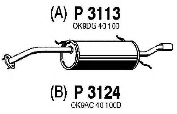 FENNO 3113 Глушник вихлопних газів кінцевий