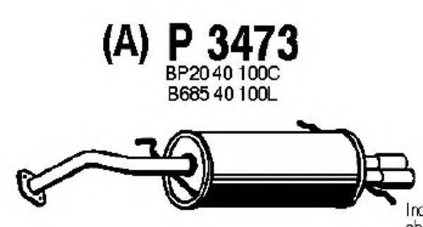 FENNO 3473 Глушник вихлопних газів кінцевий