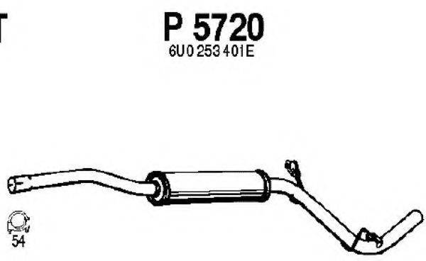 BOSAL 220-661 Середній глушник вихлопних газів