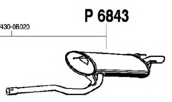 BOSAL 280-033 Глушник вихлопних газів кінцевий