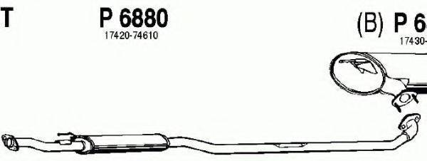 TESH 270334 Середній глушник вихлопних газів