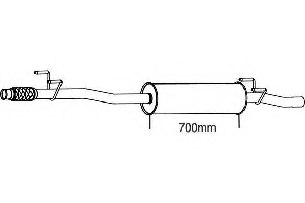 TESH 240985 Середній глушник вихлопних газів