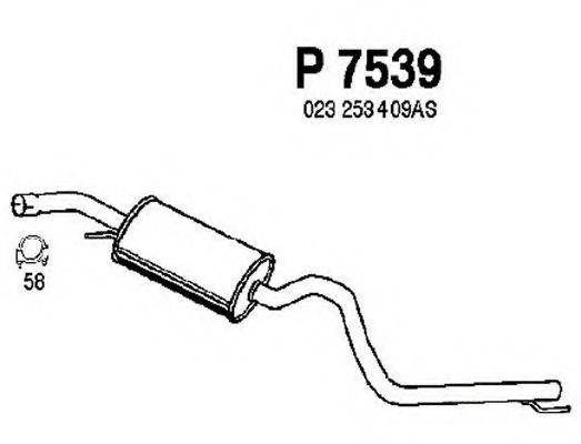 TESH 240834 Середній глушник вихлопних газів