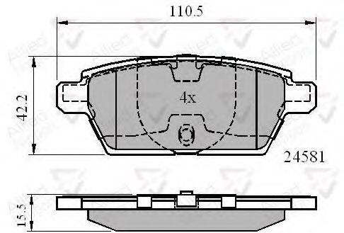 FMSI-VERBAND D1161 Комплект гальмівних колодок, дискове гальмо
