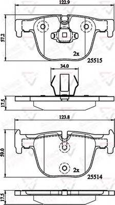 COMLINE 25514 Комплект гальмівних колодок, дискове гальмо