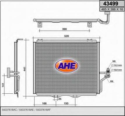 JEEP 55037618AC Конденсатор, кондиціонер