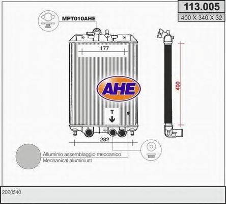 AHE 113005 Радіатор, охолодження двигуна