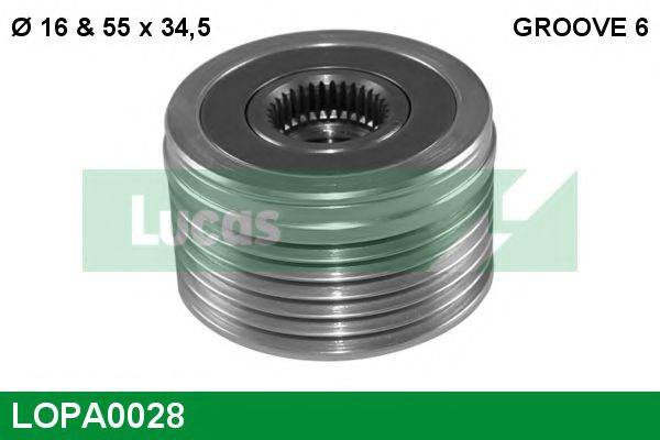 LUCAS ENGINE DRIVE 439257 Механізм вільного ходу генератора