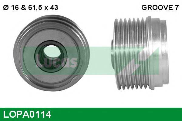 LUCAS ENGINE DRIVE YC1U-10300-DB Механізм вільного ходу генератора