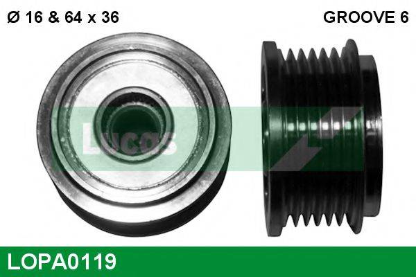 LUCAS ENGINE DRIVE 1404792 Механізм вільного ходу генератора