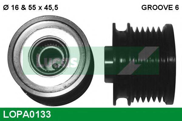 LUCAS ENGINE DRIVE 439585 Механізм вільного ходу генератора