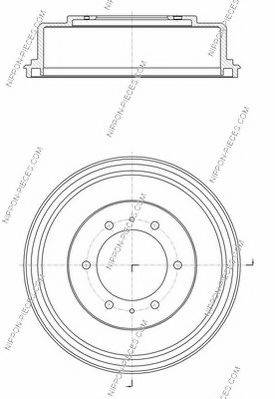 NPS MBD-2508 Гальмівний барабан