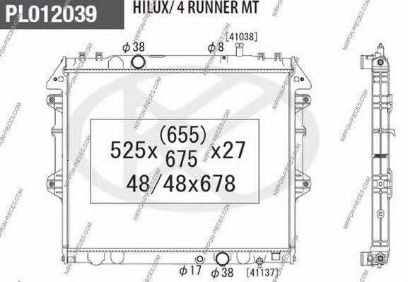 NPS RDA153119 Радіатор, охолодження двигуна
