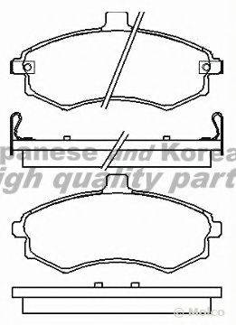 TOYOTA 58101-2DA40 Комплект гальмівних колодок, дискове гальмо