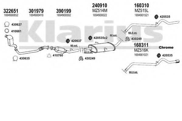KLARIUS 600859E Система випуску ОГ