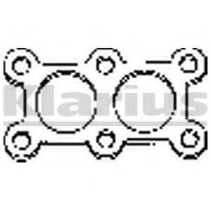 RETEC 8056.40 Прокладка, труба вихлопного газу