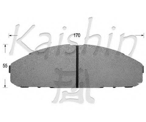 KAISHIN D1177 Комплект гальмівних колодок, дискове гальмо