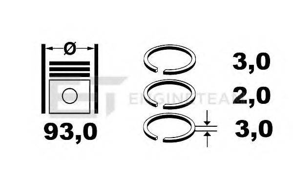 MAHLE FILTER 00805V0 Комплект поршневих кілець