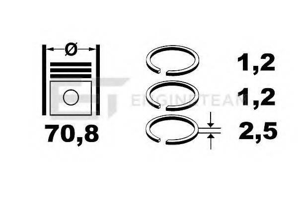 FIAT 06 40 2 0713 Комплект поршневих кілець