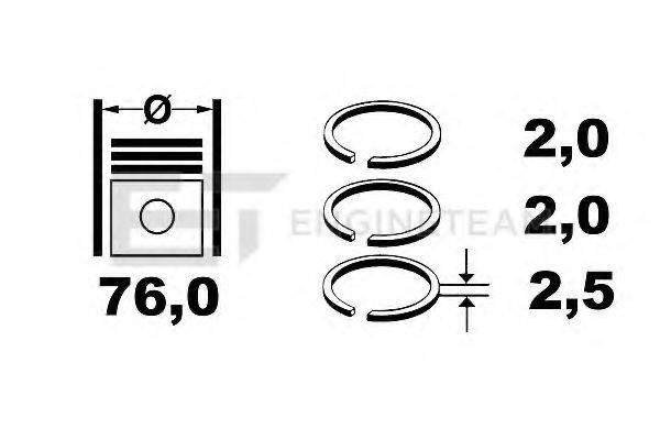 RENAULT 00 40 437 400 Комплект поршневих кілець