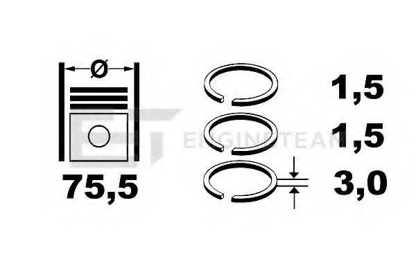 VW 047 198 151 A Комплект поршневих кілець