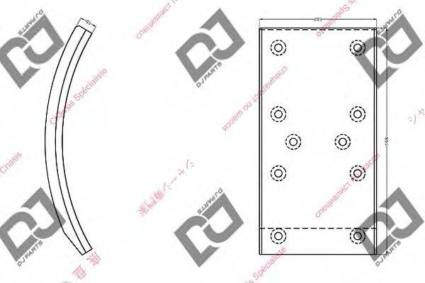 DJ PARTS BL1033 Гальмівні колодки, барабанне гальмо