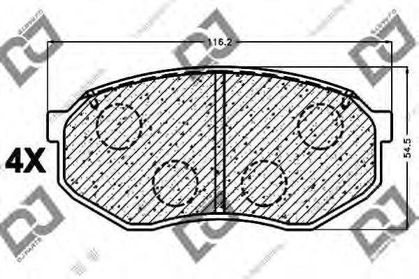 TOYOTA 0446543010 Комплект гальмівних колодок, дискове гальмо