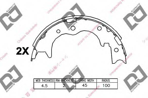 TOYOTA 465301250 Комплект гальмівних колодок