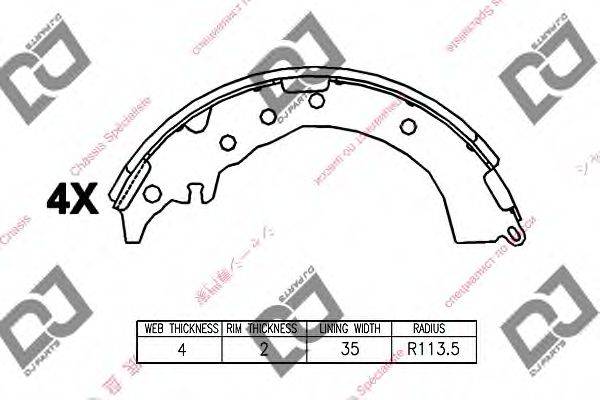 TOYOTA 0449520190 Комплект гальмівних колодок