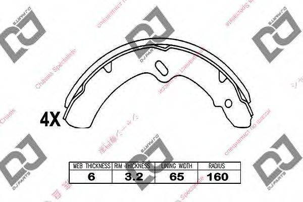 DJ PARTS BS1103 Комплект гальмівних колодок