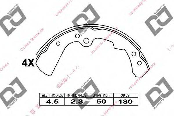 DJ PARTS BS1111 Комплект гальмівних колодок