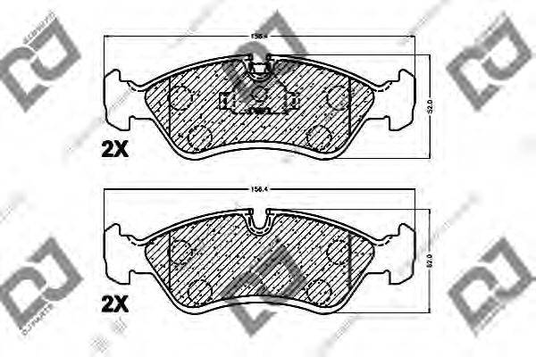 FORD 11046952012 Комплект гальмівних колодок, дискове гальмо