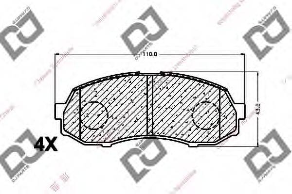 DJ PARTS BP1423 Комплект гальмівних колодок, дискове гальмо