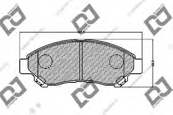 DAIHATSU 04465BZ130 Комплект гальмівних колодок, дискове гальмо